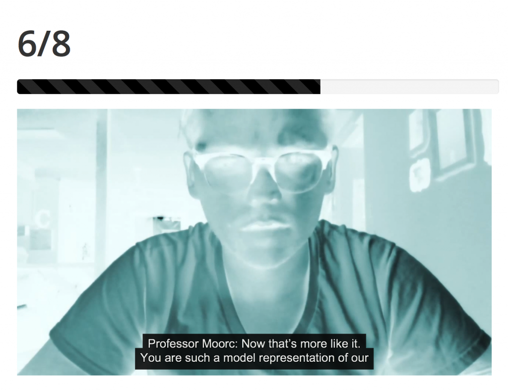 A built in progress bar exists on every lesson in NS3000.